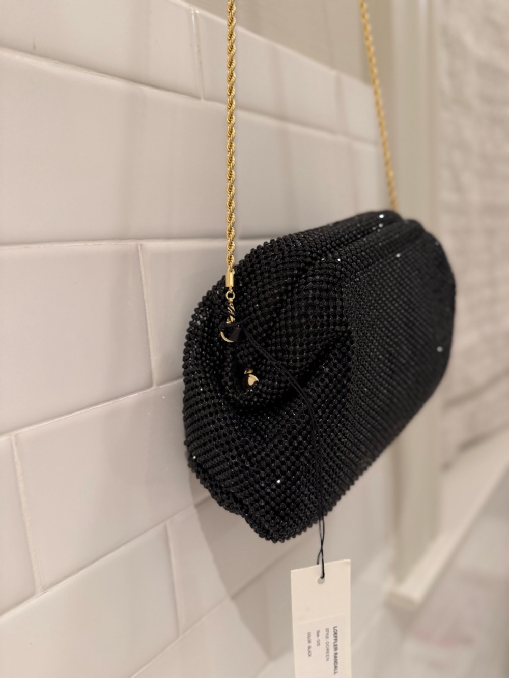 Loeffler Randall. Doreen Clutch with Crossbody Strap. Black. NWT. - Picture 7 of 9